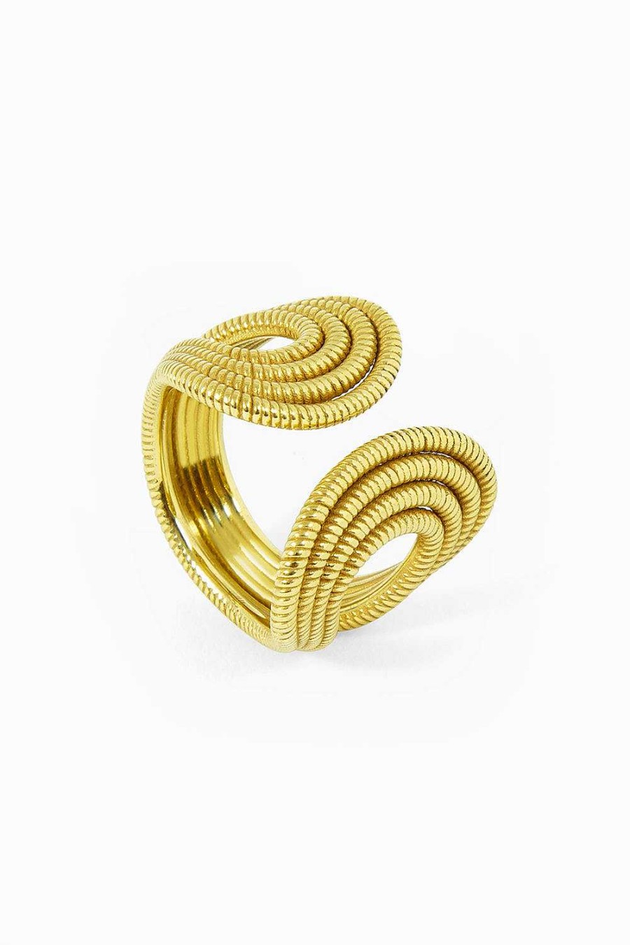 Anillos Leandra Studio | Anillo Cabo 3D Oro Amarillo