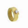 Anillos Leandra Studio | Anillo Cabo Vueltas Diamante Me Ique Yellow Gold