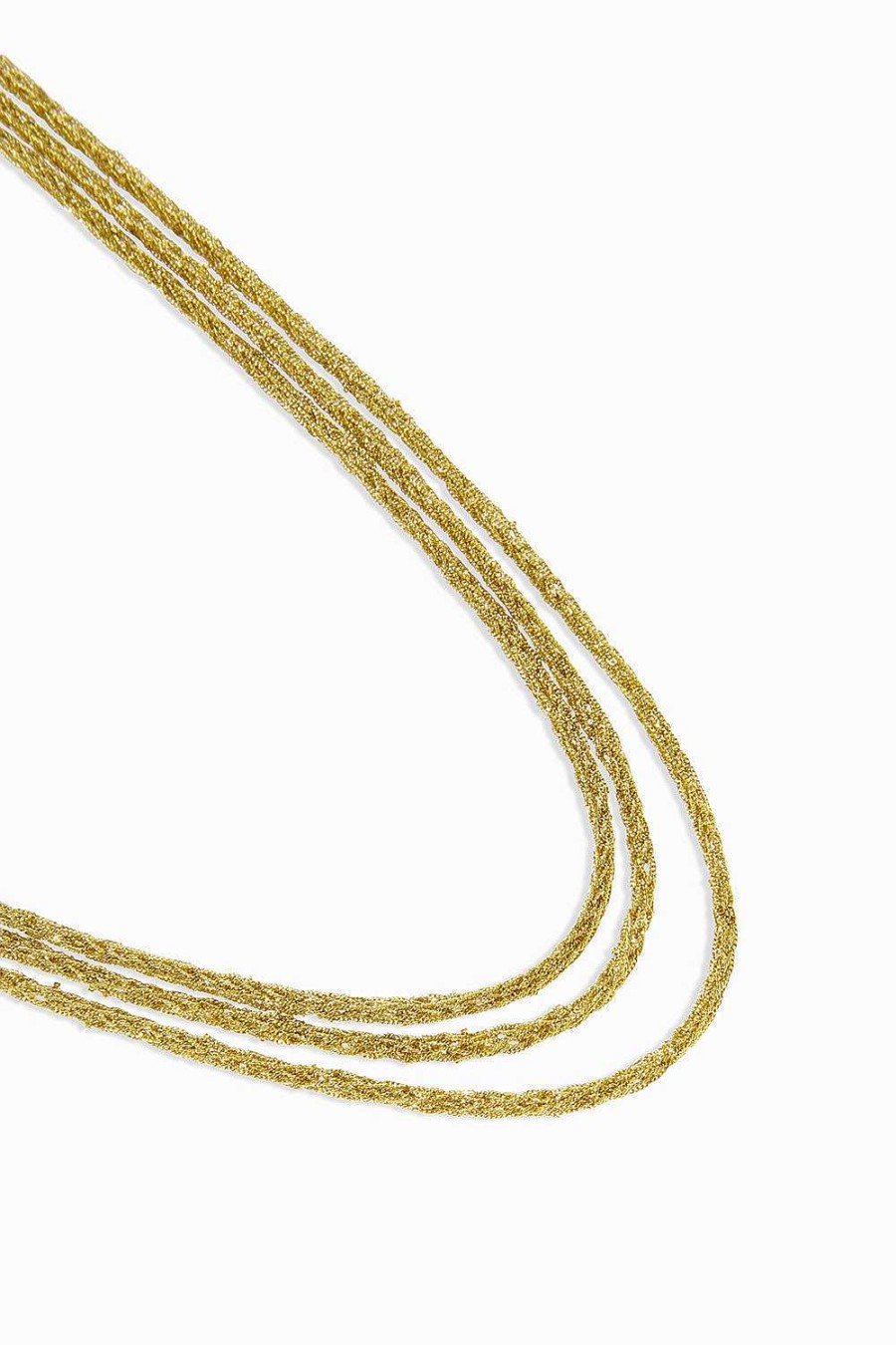 Collares Leandra Studio | Collar Tela 3 Vueltas Yellow Gold