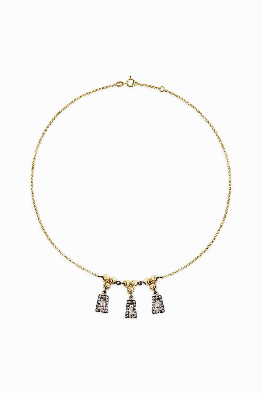 Collares Leandra Studio | Collar 3-Taper Yellow Gold