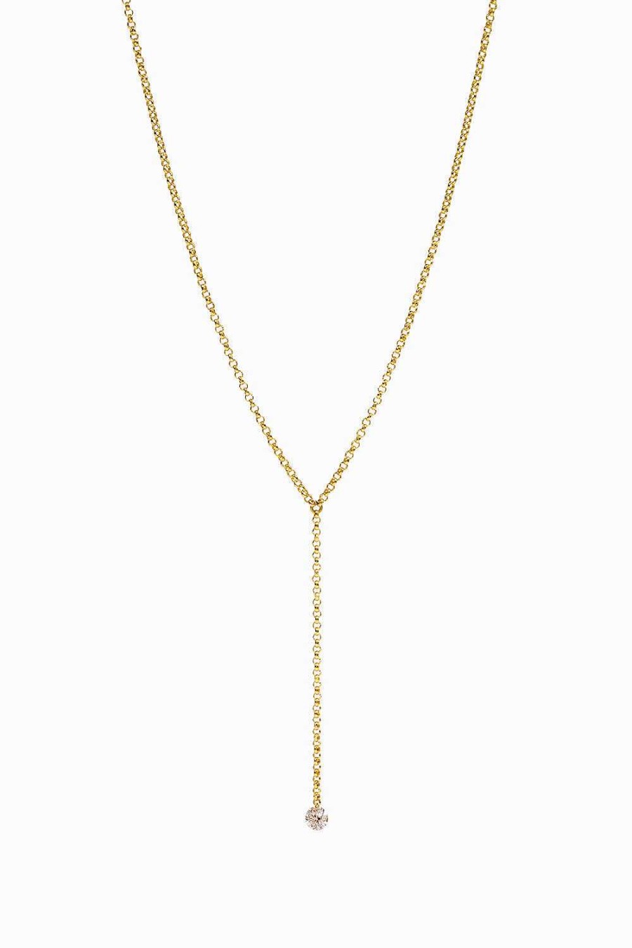 Collares Leandra Studio | Colgante Eterno Diamante L Ser 0,07Ct Oro Amarillo