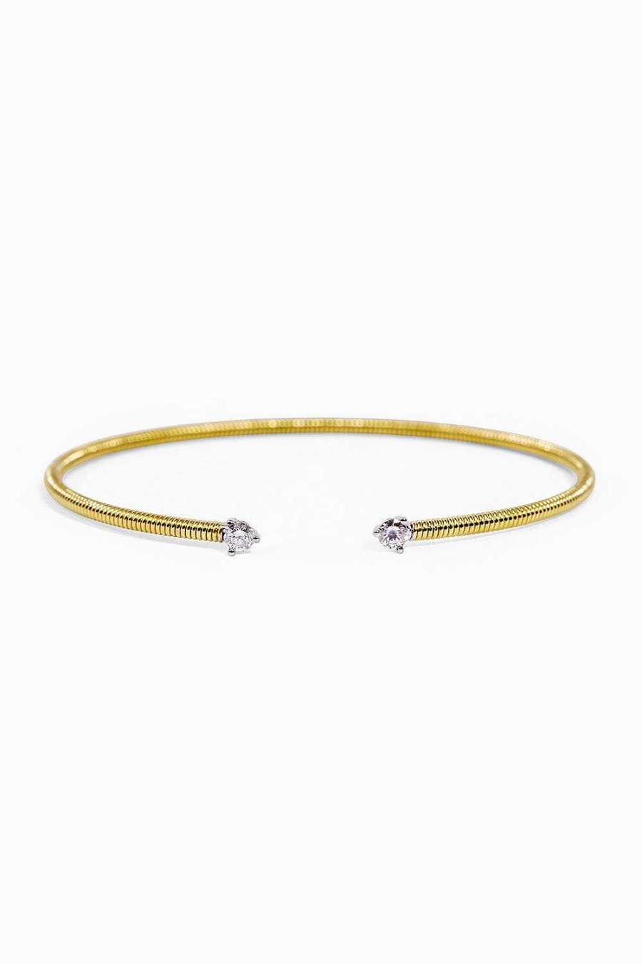 Pulseras Leandra Studio | Pulsera Cabo Flex Diamantes Oro Amarillo