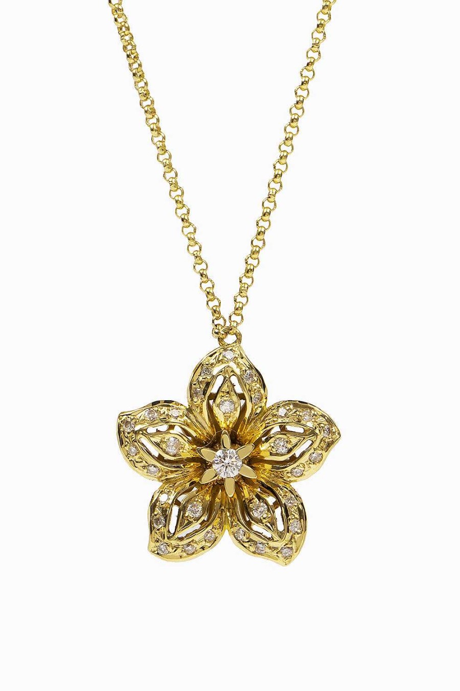 Collares Leandra Studio | Colgante Little Flora Yellow Gold