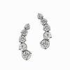 Pendientes Leandra Studio | Escaladores Oro Blanco 5 White Gold