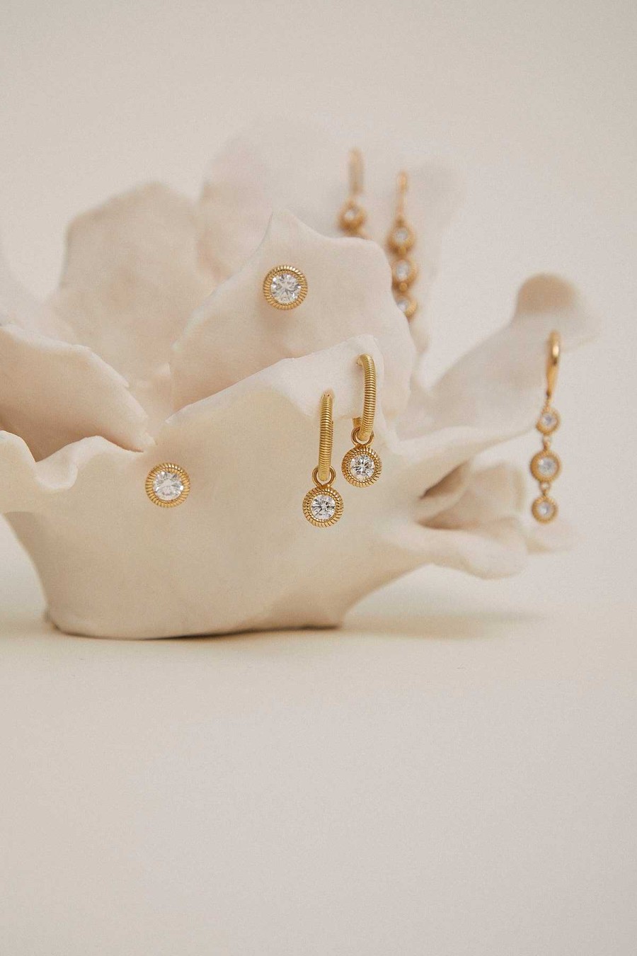 Pendientes Leandra Studio | Pendientes Cabo Presi N 1,00Ct Oro Amarillo