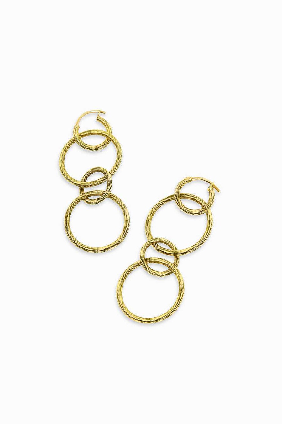 Pendientes Leandra Studio | Pendientes Multi Aro Cabo Yellow Gold