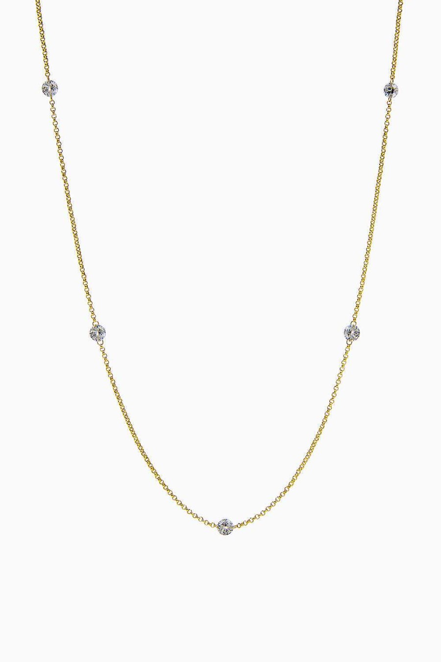 Collares Leandra Studio | Colgante 5 Diamantes L Ser