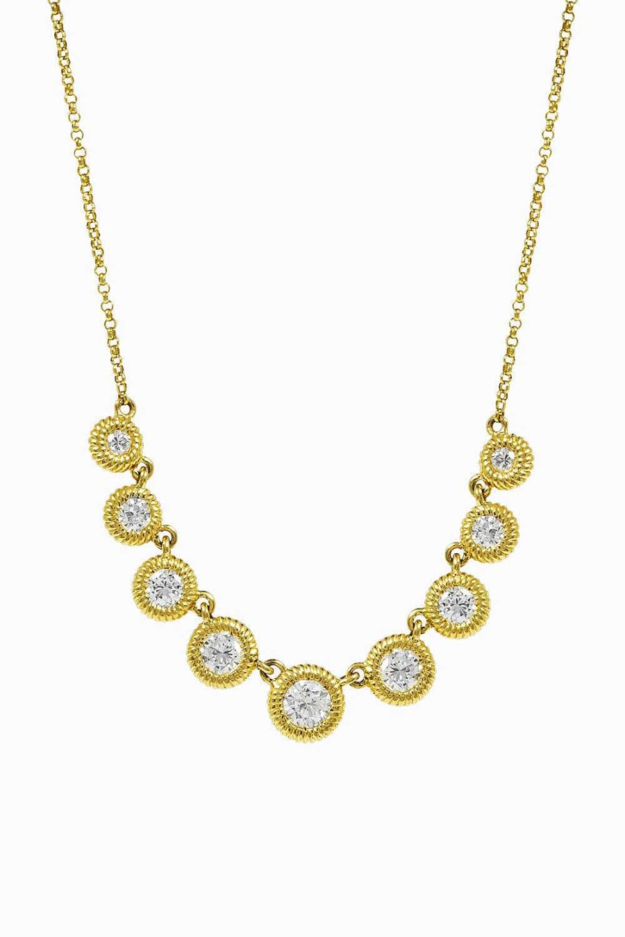 Collares Leandra Studio | Collar Cabo 9 Brillantes Yellow Gold