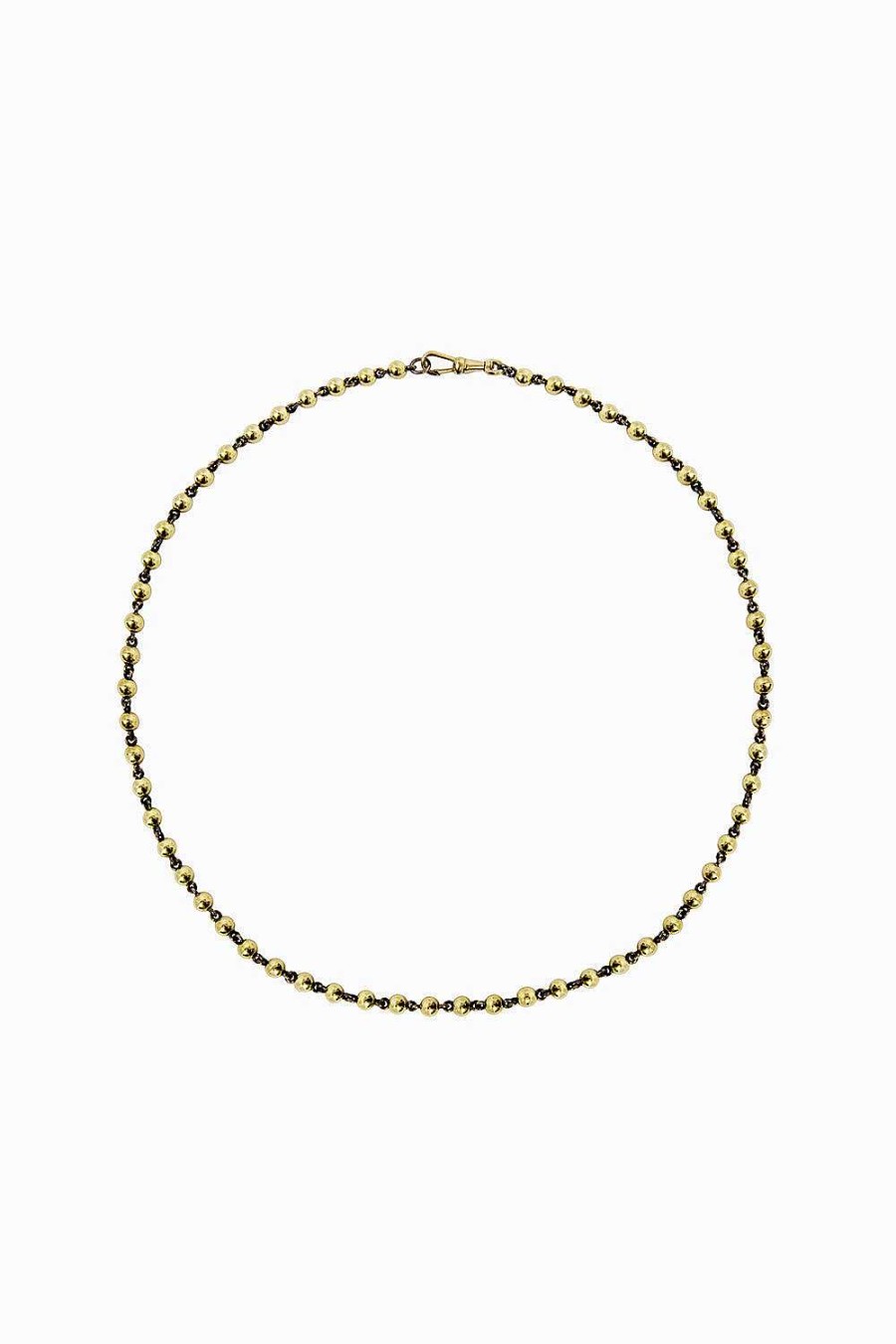 Collares Leandra Studio | Collar Bolas 50 Cm Yellow Gold