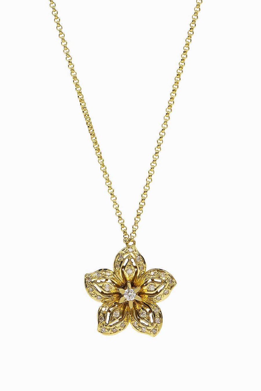 Collares Leandra Studio | Colgante Little Flora Yellow Gold