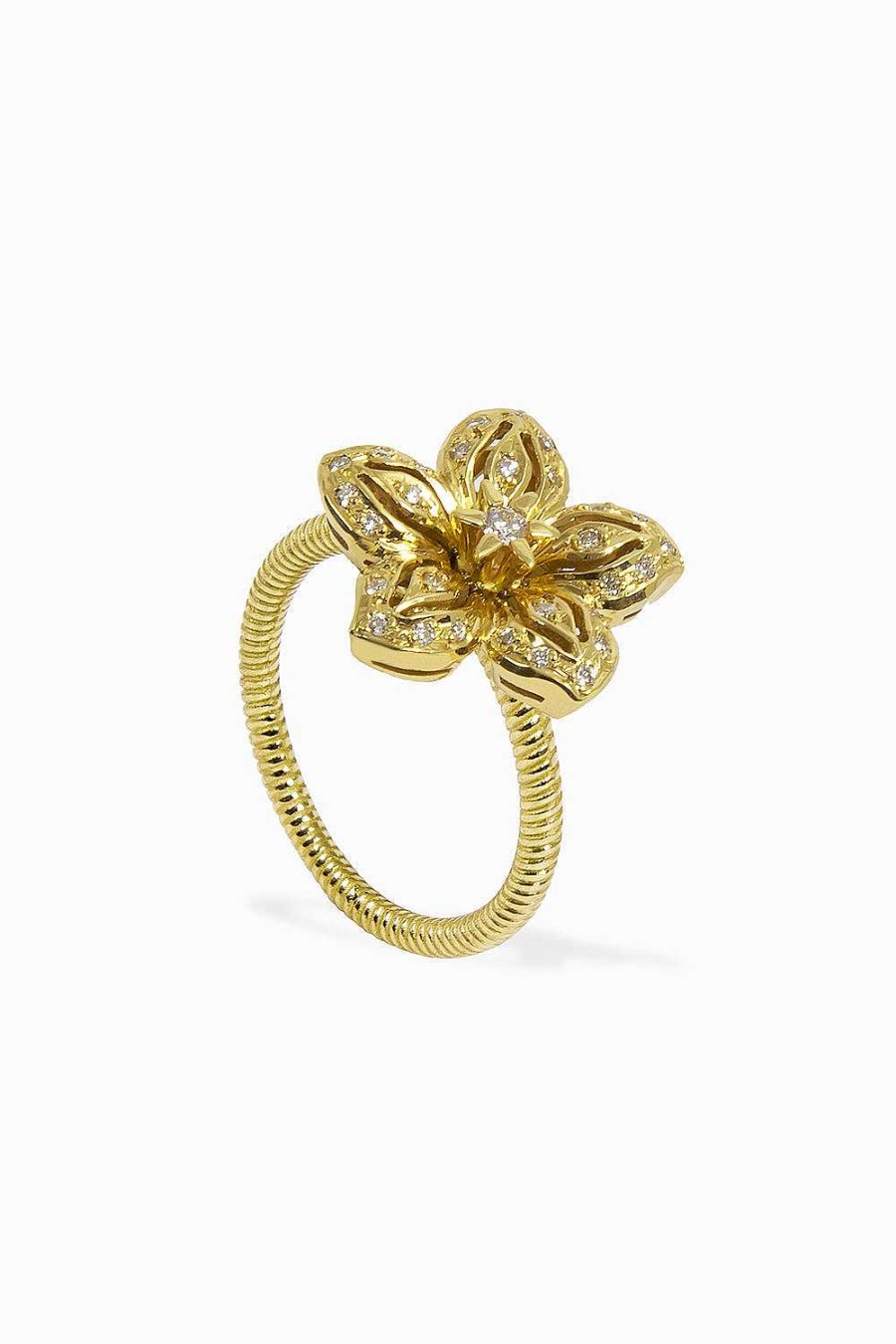 Anillos Leandra Studio | Anillo Little Flora Yellow Gold