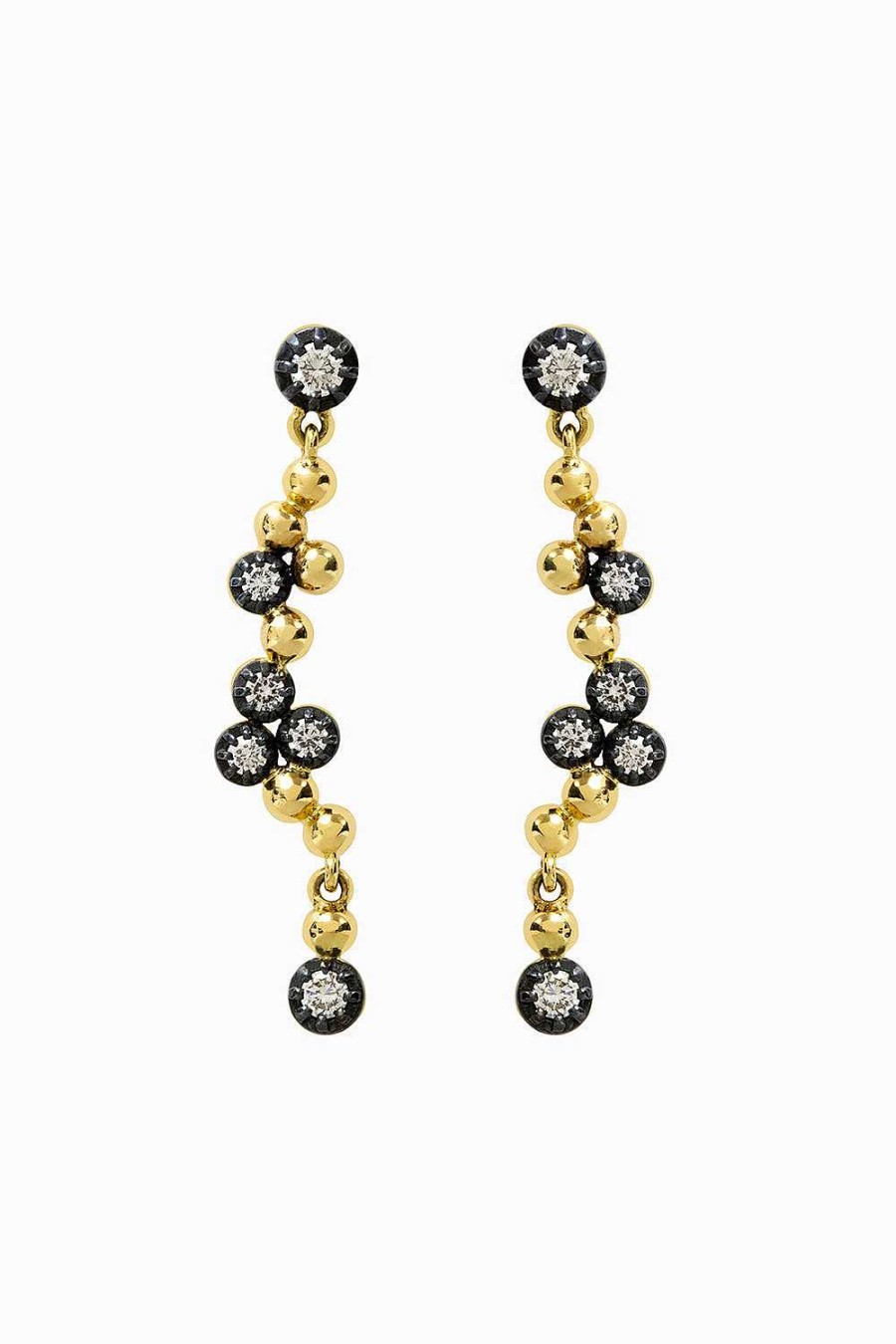 Pendientes Leandra Studio | Pendientes Moni Midnight Yellow Gold