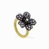 Anillos Leandra Studio | Anillo Flora Black Rhodium