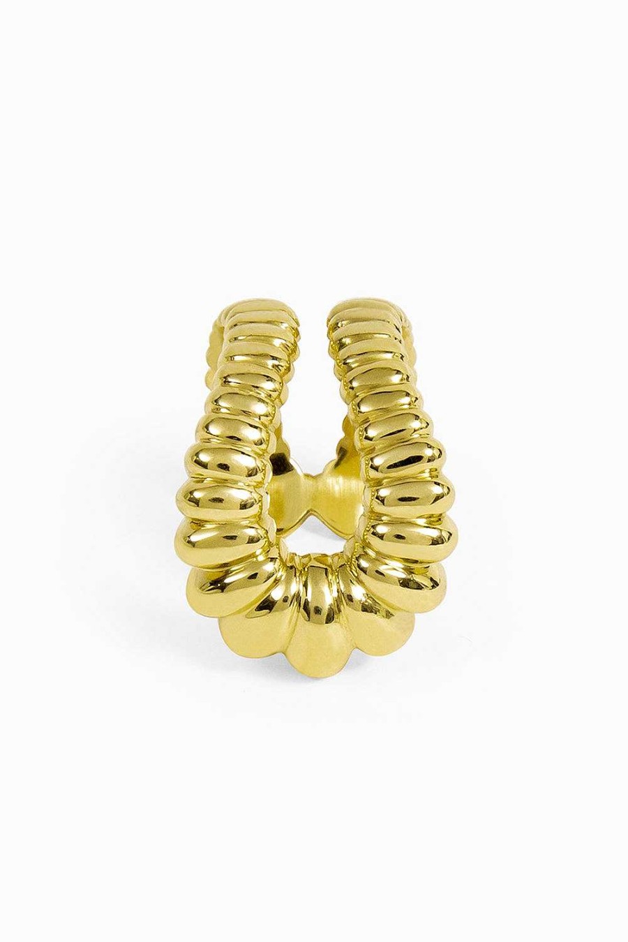 Anillos Leandra Studio | Anillo Spiral Peque O Yellow Gold