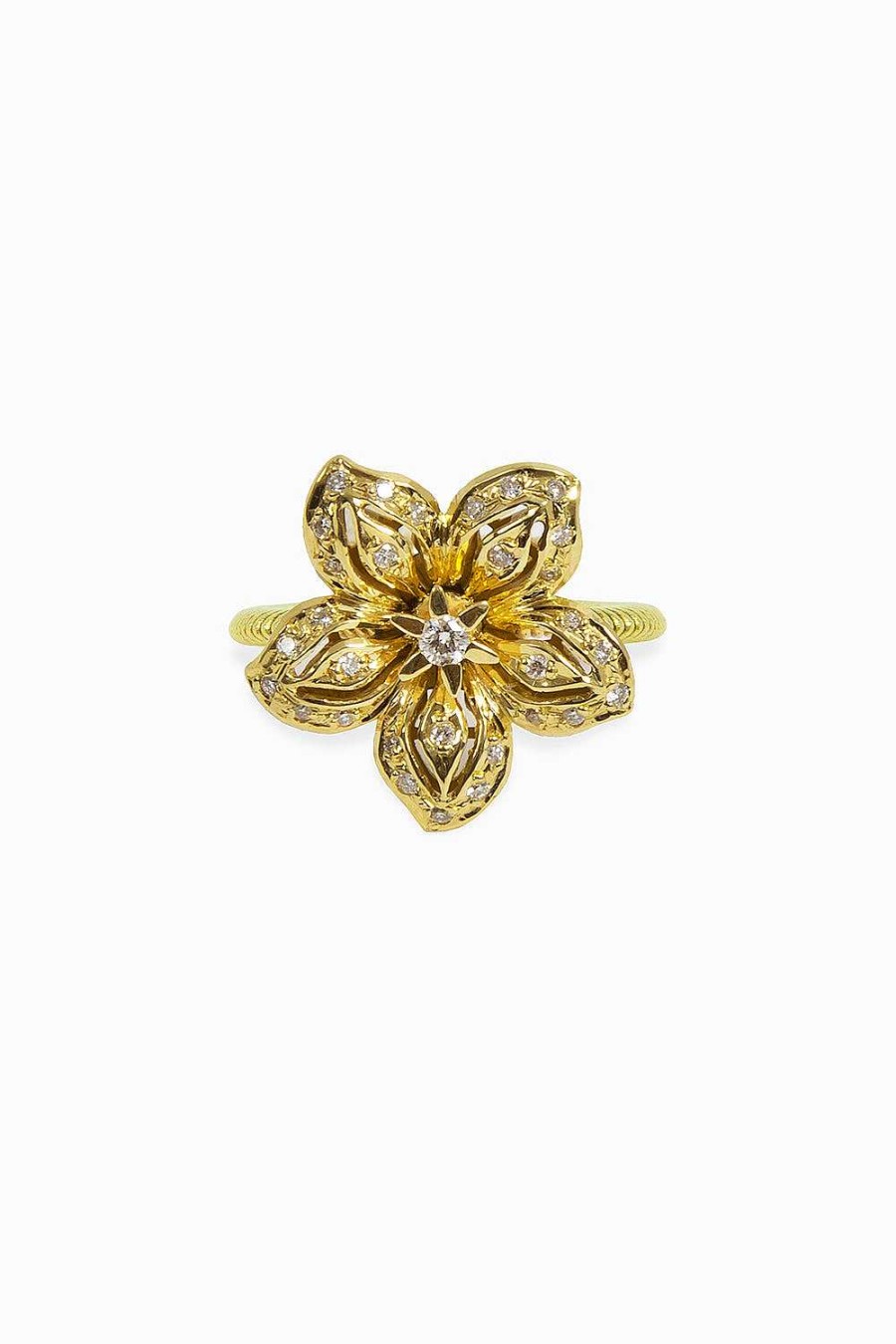 Anillos Leandra Studio | Anillo Little Flora Yellow Gold