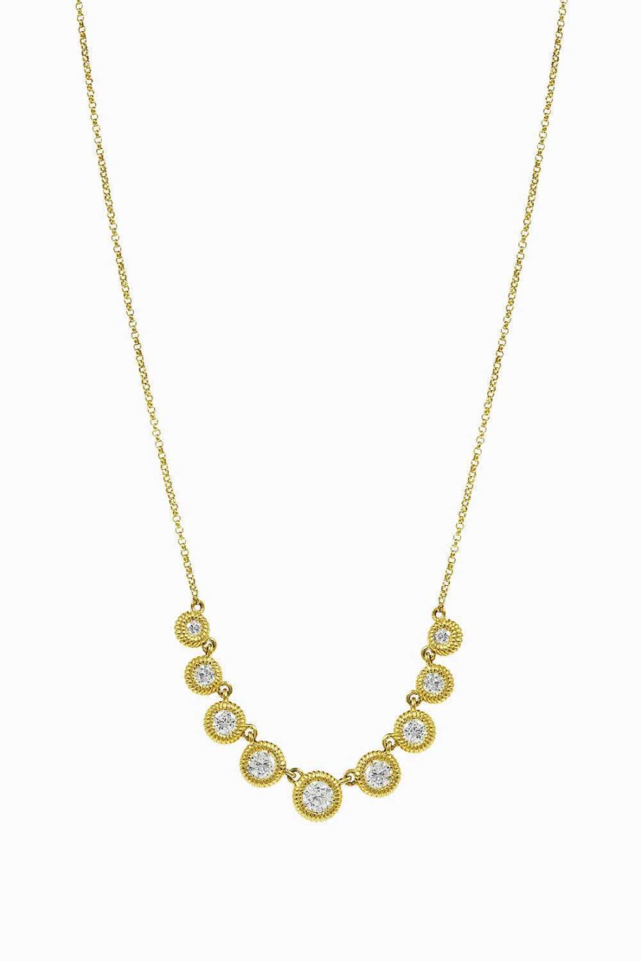 Collares Leandra Studio | Collar Cabo 9 Brillantes Yellow Gold