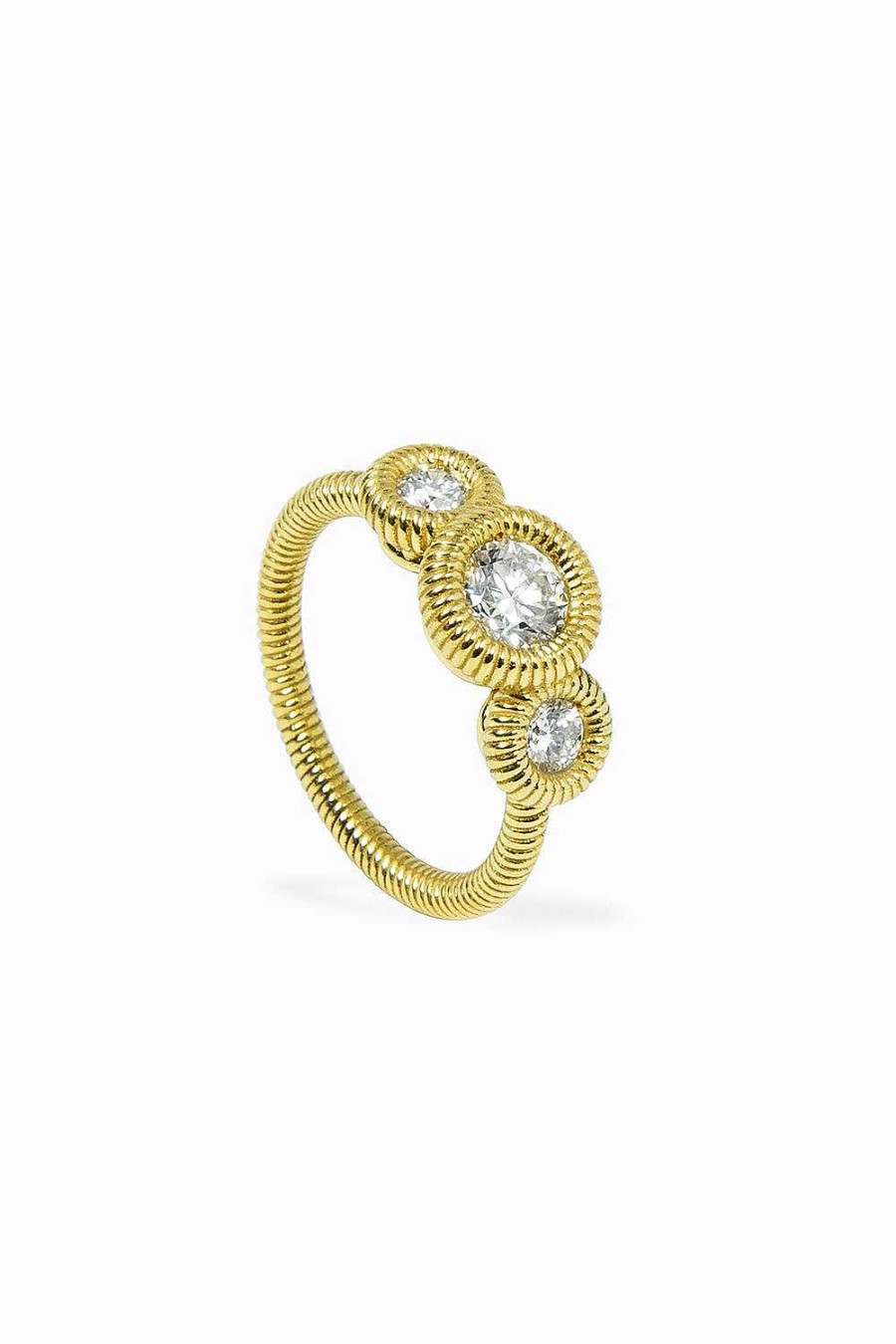 Anillos Leandra Studio | Anillo Cabo Triology Yellow Gold