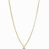 Collares Leandra Studio | Colgante Diamante L Ser 0,15Ct. Oro Amarillo