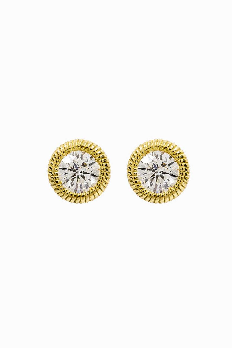 Pendientes Leandra Studio | Pendientes Cabo Presi N 1,00Ct Oro Amarillo