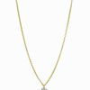 Collares Leandra Studio | Colgante Diamante L Ser 0,50Ct Oro Amarillo