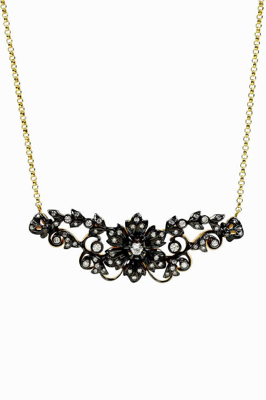 Collares Leandra Studio | Colgante Jard N Black Rhodium