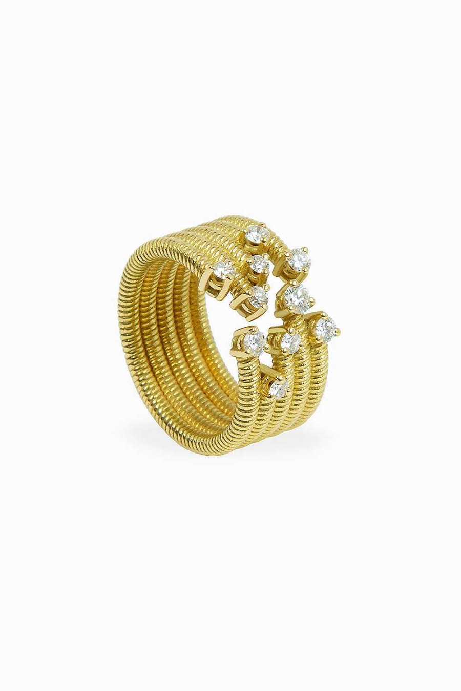 Anillos Leandra Studio | Anillo Multi Cabo Abierto Yellow Gold