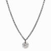 Collares Leandra Studio | Colgante Diamante L Ser 0,30Ct Rodio Negro