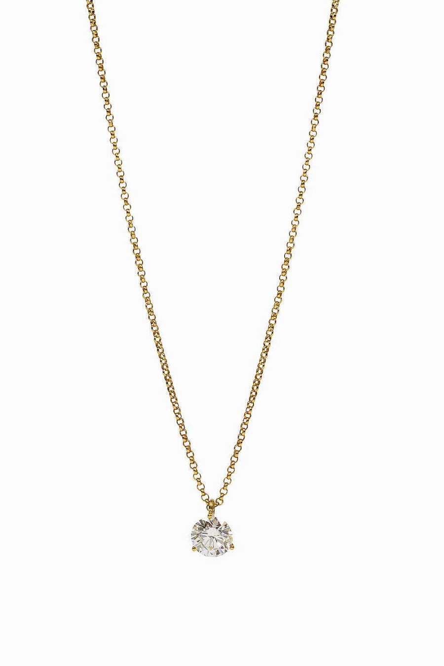 Collares Leandra Studio | Colgante Brillante 2.35Ct Oro Amarillo