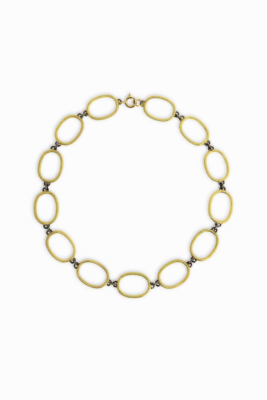 Collares Leandra Studio | Collar Choker Loops Cabo Yellow Gold