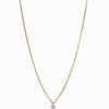 Collares Leandra Studio | Colgante Diamante L Ser 0,07Ct. Oro Amarillo