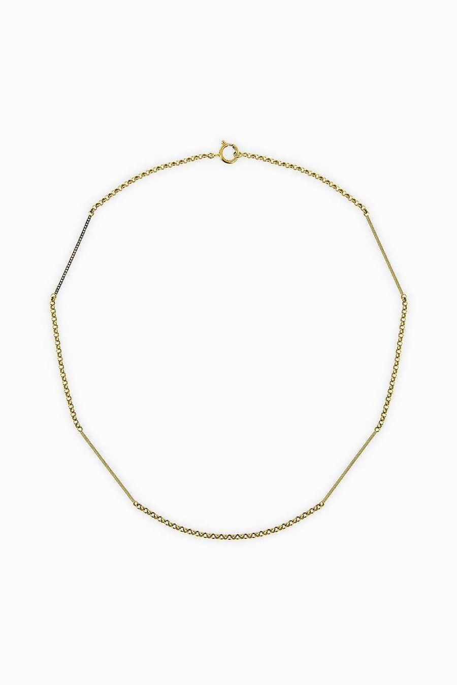 Collares Leandra Studio | Collar Cabo Barras Yellow Gold